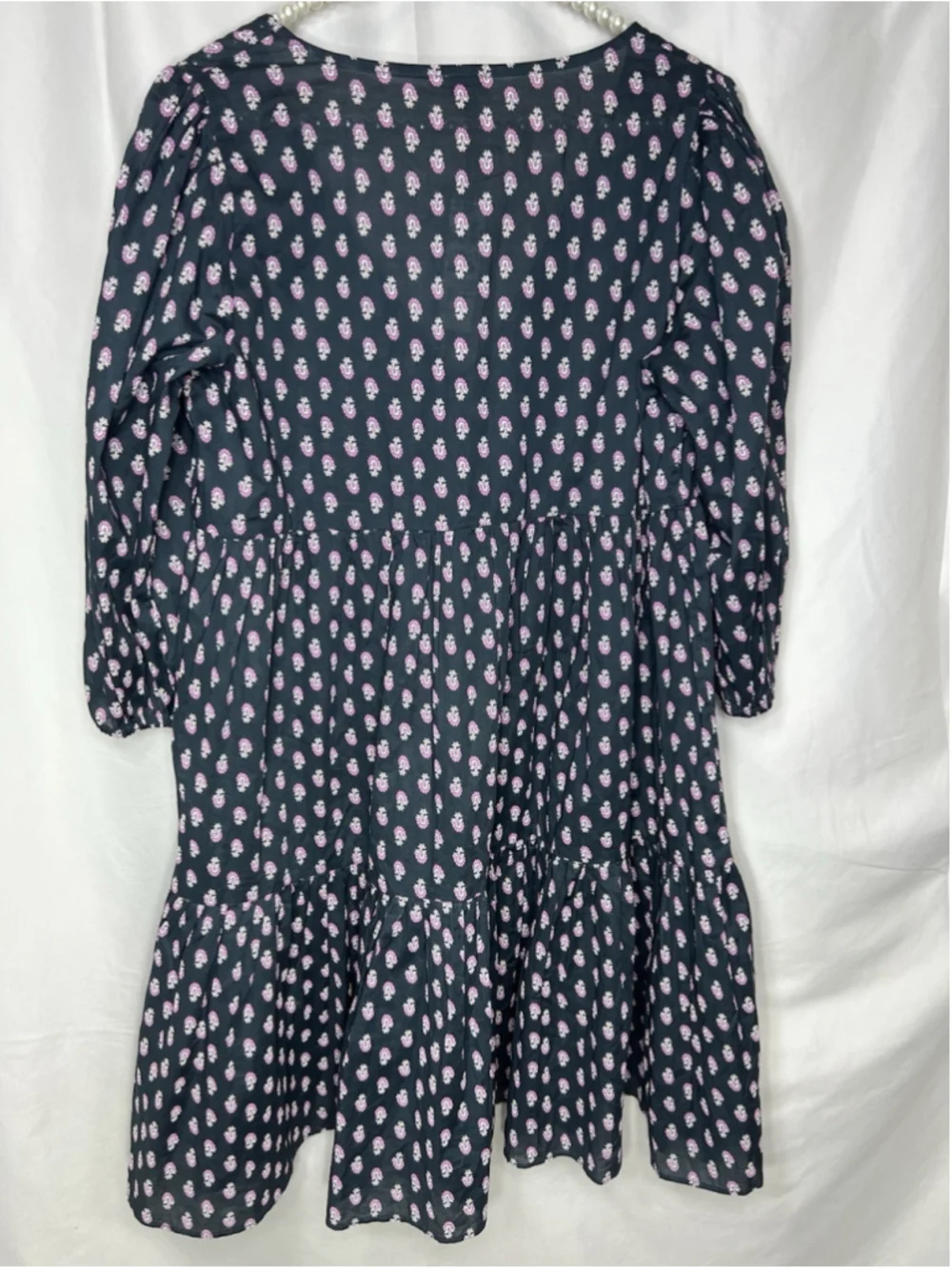 J Crew Tiered Cotton Voile Beach Dress In Best Buds Womens Size XS Lightweight